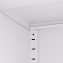 Tall Metal Kitchen Pantry Cabinet With Adjustable Shelves And Silent Magnetic Doors - White