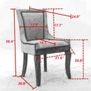 Ultra - Side Dining Chair, Nail Head (Set of 2) by Unique Piece Furniture