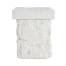 Talia Outdoor Patio Modern Artistry MGO Side Table, White