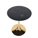 Mid-Century Black Marble Tulip Table