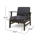 Perla Contemporary Club Chair with Water Resistant Cushion by HouseOfZazla