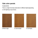 6 Shelf Corner Curio Display Cabinet with Lights, Mirrors and Adjustable Shelves, Oak