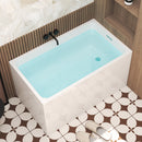 Freestanding Bathtub With Drain, Rectangular Shape by HouseOfZazla