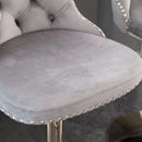A&A Furniture,Golden Swivel Velvet Barstools Adjusatble Seat Height from 25-33 Inch, Modern Upholstered Bar Stools with Backs Comfortable Tufted for Home Pub and Kitchen Island（Gray,Set of 2） by Montret