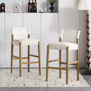 28.5'' Modern Solid Wood Bar Stool with Polyester Cushion - Set of 2 by HouseOfZazla