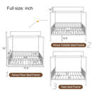 3 In 1 Convertible Montessori Floor Bed With Fenced Support by HouseOfZazla