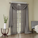 Solid Crushed Curtain Panel Pair (2 Pcs) - Grey