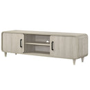 TV Stand With Sliding Doors And Handles, Living Room Furniture - Antique White