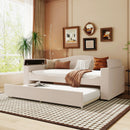 Upholstered Daybed With Storage Armrests, Trundle And Latest Integrated tooth Audio System by HouseOfZazla
