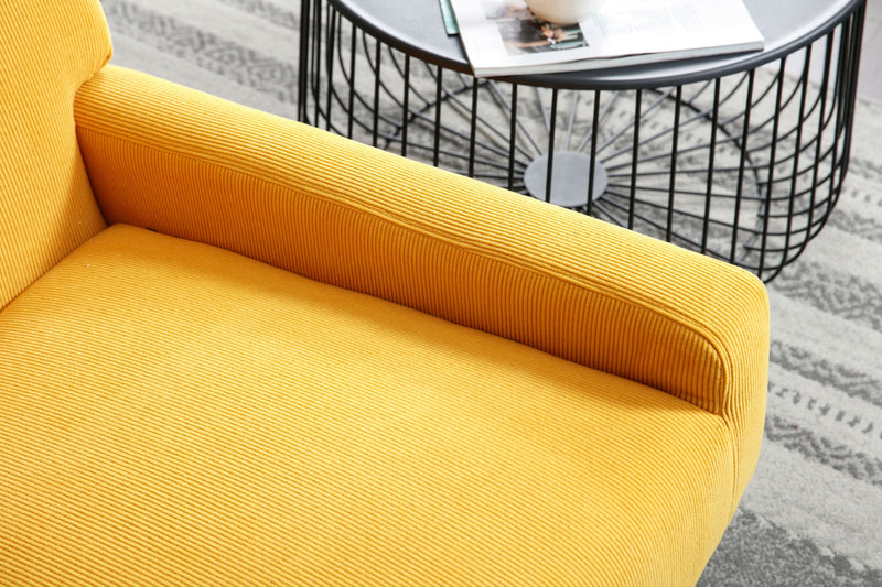 Accent Chair - Modern Industrial Slant Armchair with Metal Frame - Premium High Density Soft Single chair for Living Room Bedroom