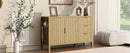 U-Style Modern Wave-Pattern Sideboard with 3 Drawers
