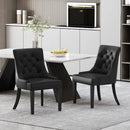 Cheney Contemporary Dining Chair Tufted Upholstery (Set of 2)