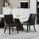 Cheney Contemporary Dining Chair Tufted Upholstery (Set of 2) by HouseOfZazla