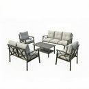 Patio Furniture Set with Coffee Table and Cushions for Backyard by HouseOfZazla