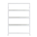 5-Tier Home Office Bookcase Open Bookshelf Storage Large 5 Shelf Bookshelf Furniture with Metal Frame, White