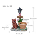 Sitting Puppy Solar Planter Outdoor Statue by HouseOfZazla