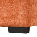 82.67"Convertible Sofa Bed Sectional Sofa Sleeper L-shaped Sofa with a Storage Ottoman,Two Pillows, Two Power Sockets and Two USB Ports for Living Room, Orange