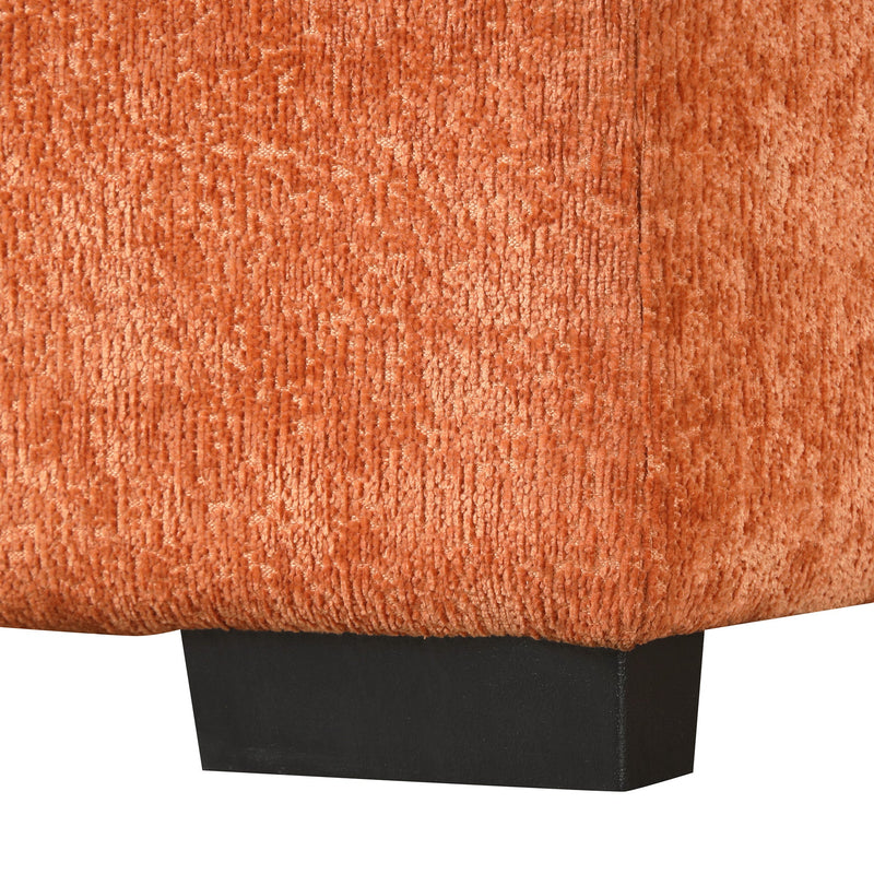 82.67"Convertible Sofa Bed Sectional Sofa Sleeper L-shaped Sofa with a Storage Ottoman,Two Pillows, Two Power Sockets and Two USB Ports for Living Room, Orange