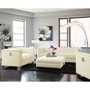Earline - Upholstered Track Arm Loveseat - White by HouseOfZazla