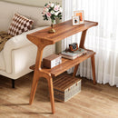 Narrow End Table With 2 Tier Shelf - Cherry by HouseOfZazla