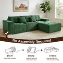 101" L-Shaped Modular Compression Sofa