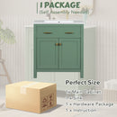 Bathroom Vanity With Ceramic Sink, Modern Single Bathroom Cabinet With 2 Doors And A Shelf, Soft Close Doors by HouseOfZazla
