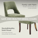 Upholstered Dining Chair With Curved Legs (Set of 2) - Green by HouseOfZazla