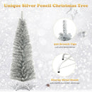 6 Feet Tinsel Tree Unlit Slim Pencil Christmas Tree by LJGDeals