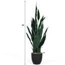 35.5 Inch Indoor-Outdoor Artificial Fake Snake Plant by LJGDeals