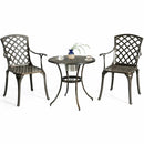 Outdoor Aluminum Dining Set of 2 Patio Bistro Chairs by LJGDeals