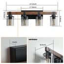 27" 4-Light Modern Farmhouse Bathroom Wall Sconce with Wood Accent