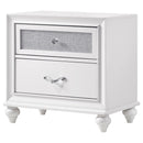 Barzini - 2 Drawer Nightstand Storage - White