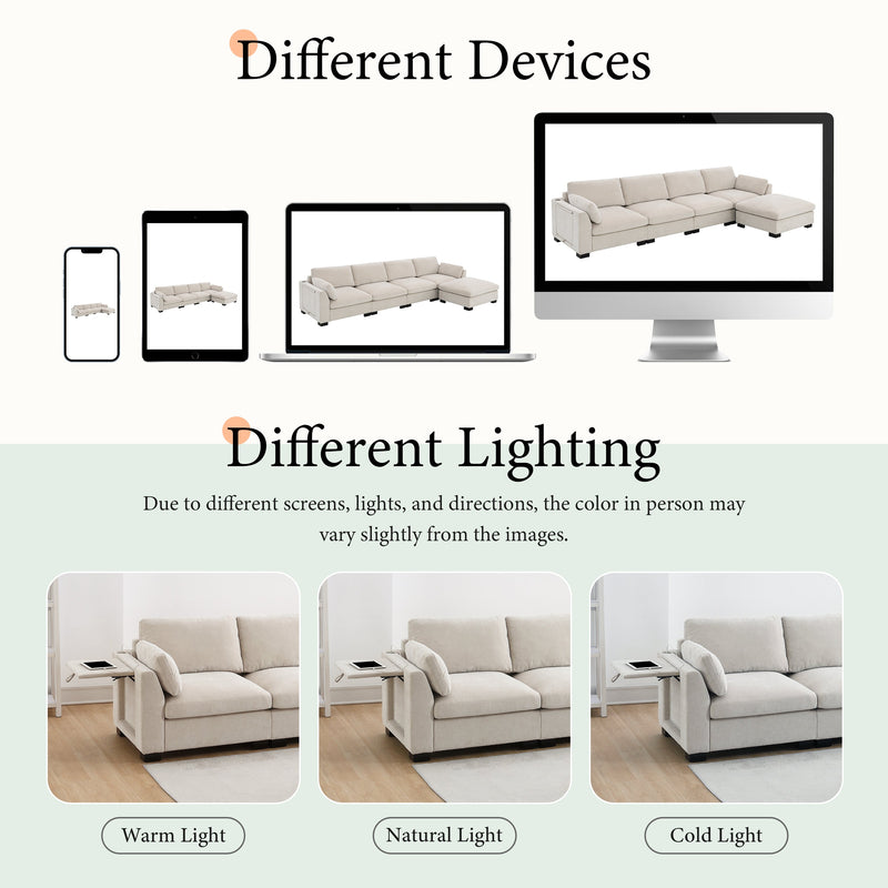 130" Modular Sectional Sofa, photo 8 of 10