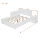 Platform Bed With Multi Functional Storage Space, Nightstand, 2 Drawers, USB Ports And Desk by HouseOfZazla