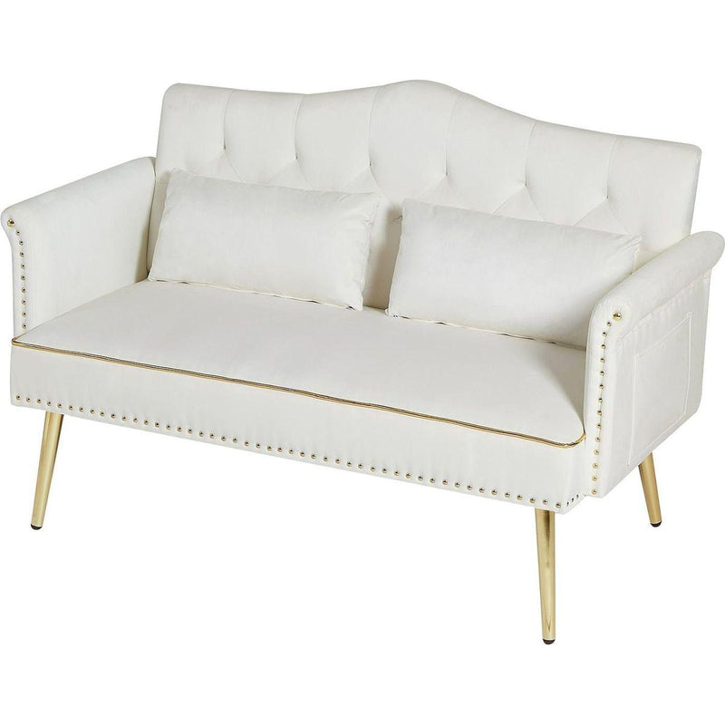 CREAM WHITE 2 SEATER SOFA