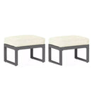 Patio All-Weather Ottomans With Thick Cushions (Set of 2) by HouseOfZazla
