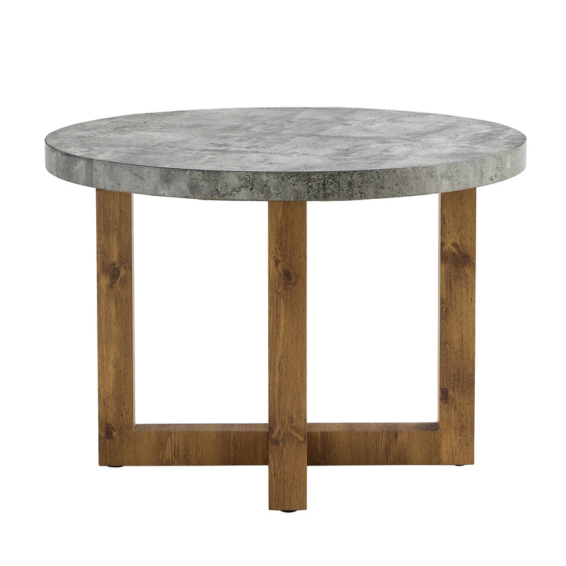 A modern and practical circular dining table. Made of MDF tabletop and wooden MDF table legs. Suitable for living room and bedroom. 42 inches x 42 inches x 30 inches