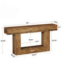Console Table With 2 Tier Storage, U Shaped Base by HouseOfZazla