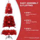 All-Red 4FT Christmas Tree