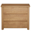Nightstand With 3 Drawers, Bedside Table, Compact Storage - Brown