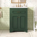 Bathroom Vanity With Integrated Sink, 2 Door Cabinet With Tip Out Drawer, Rectangular Design by Unique Piece Furniture