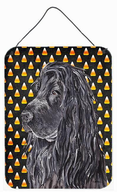 English Cocker Spaniel Halloween Candy Corn Wall or Door Hanging Prints