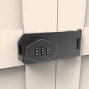 71'' 2 Shapely Door Cabinet With Lock, Metal Storage Cabinet with Doors and Adjustable Shelves, for Kitchen, Bedroom, Living Room(Beige)