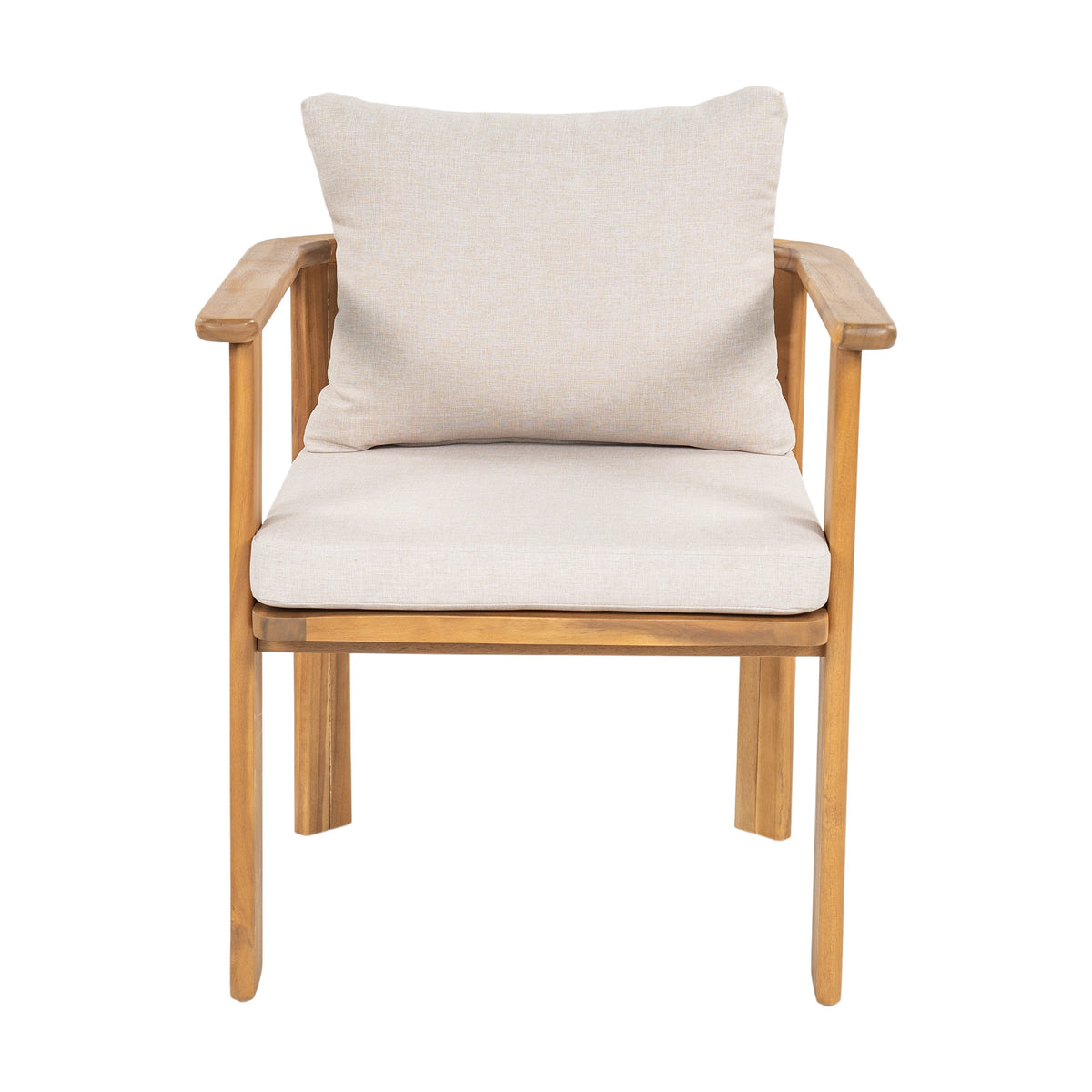 Kaja Outdoor Acacia Wood Dining Chair, Teak Finish Frame, photo 5 of 10