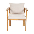 Kaja Outdoor Acacia Wood Dining Chair, Teak Finish Frame by HouseOfZazla