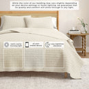 100% Cotton Honeycomb Waffle Garment Washed Quilt Set - Genevieve Collection by Great Bay Home