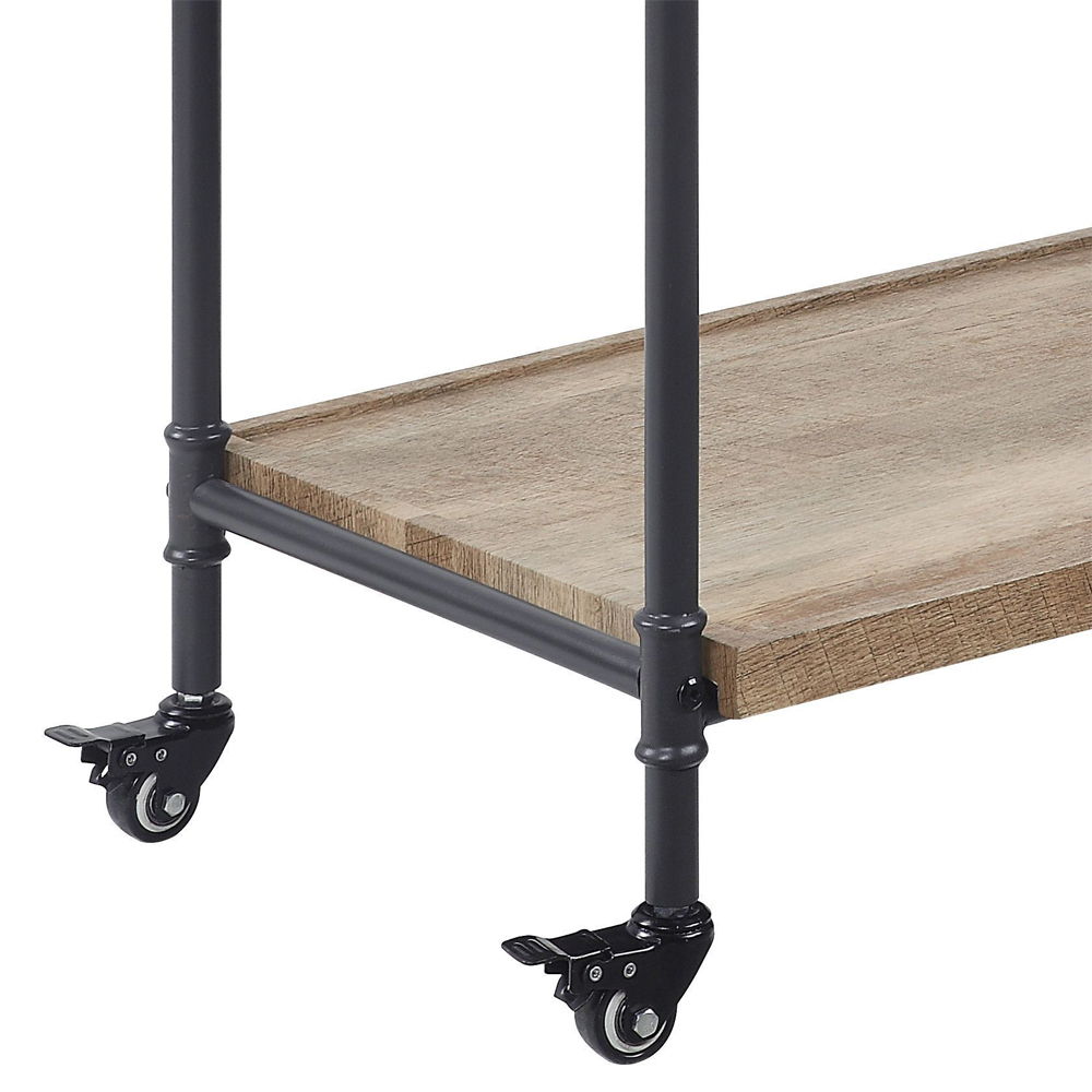 Brantley - Serving Cart - Oak & Sandy Black, photo 5 of 7