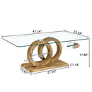 Contemporary Style Glass Top Coffee Table by HouseOfZazla
