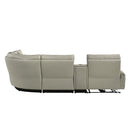 Jayke - Power Motion Sectional Sofa - Light Gray Top Grain Leather Match by Unique Piece Furniture