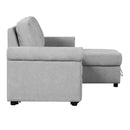 83" Modern Convertible Sleeper Sofa Bed with Storage Chaise,Gray